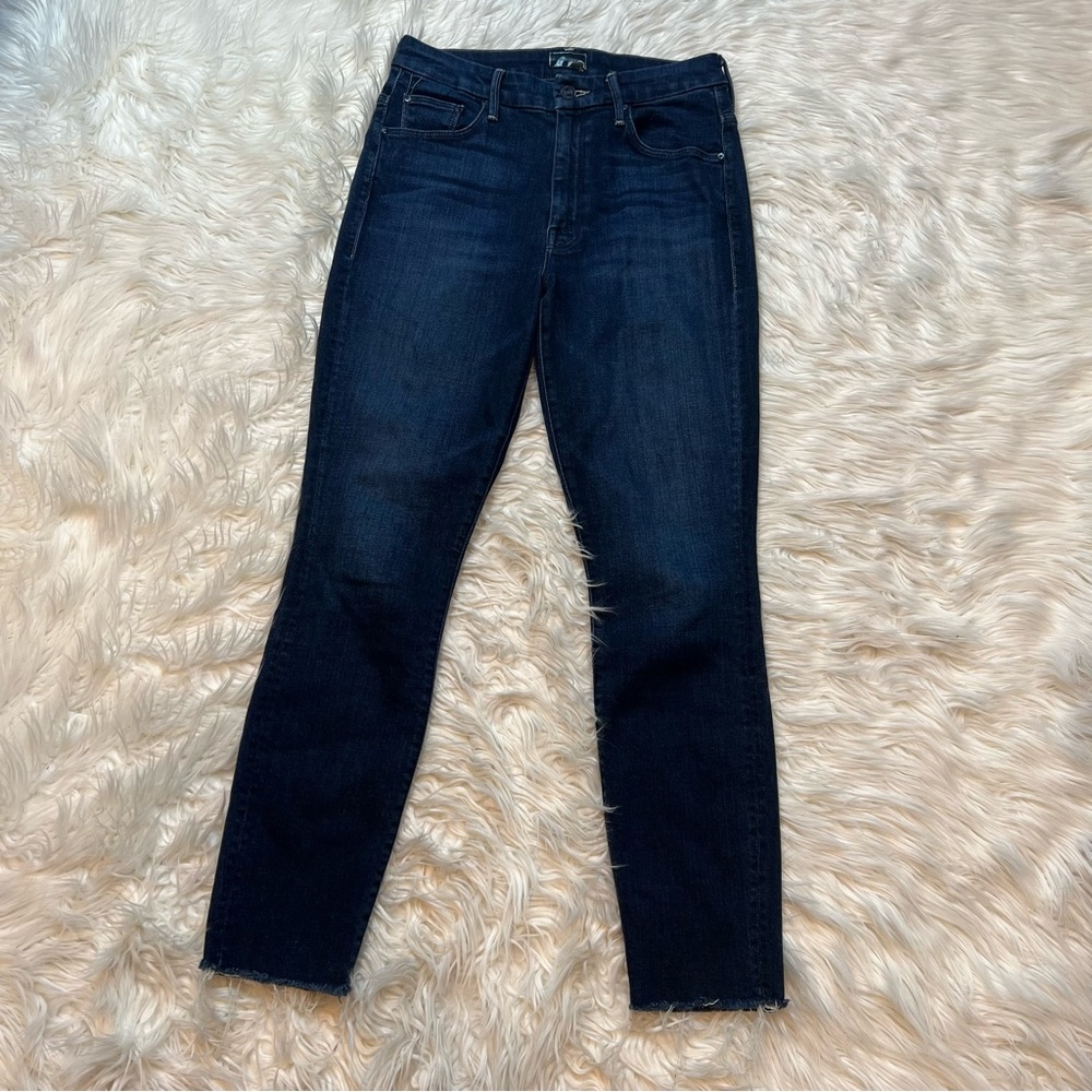 MOTHER Women's Skinny Jeans in Dark Blue